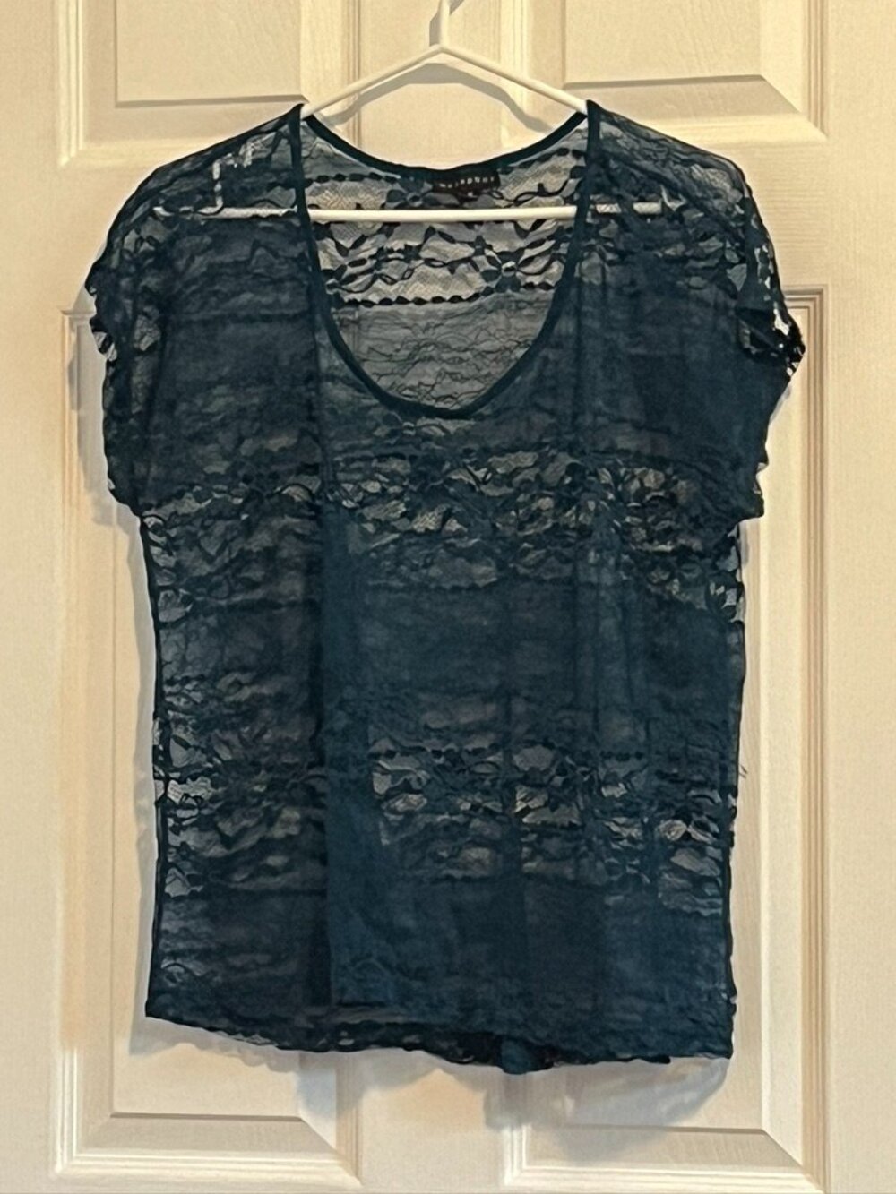 Methaphor medium lace teal t-shirt